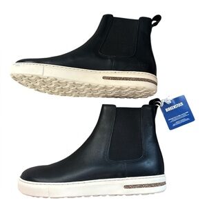 41N Birkenstock Bend Chelsea Boots Black Leather NWT
